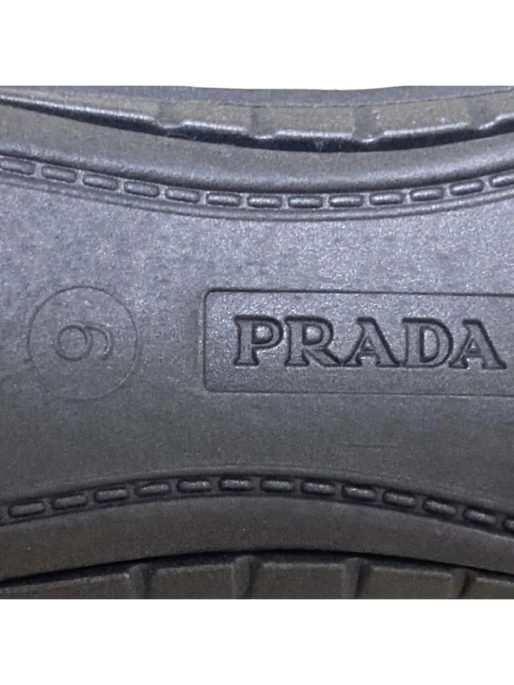 Prada Logo Knit Sneakers Size 6 Approx 23 cm Silver Color Black - Picture 8 of 13